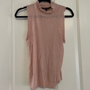 BCBG Maxazria Scalloped Knit Tank
